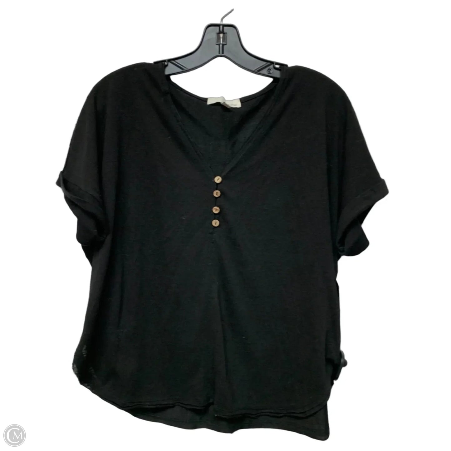 Top Short Sleeve By Pinch In Black, Size: S