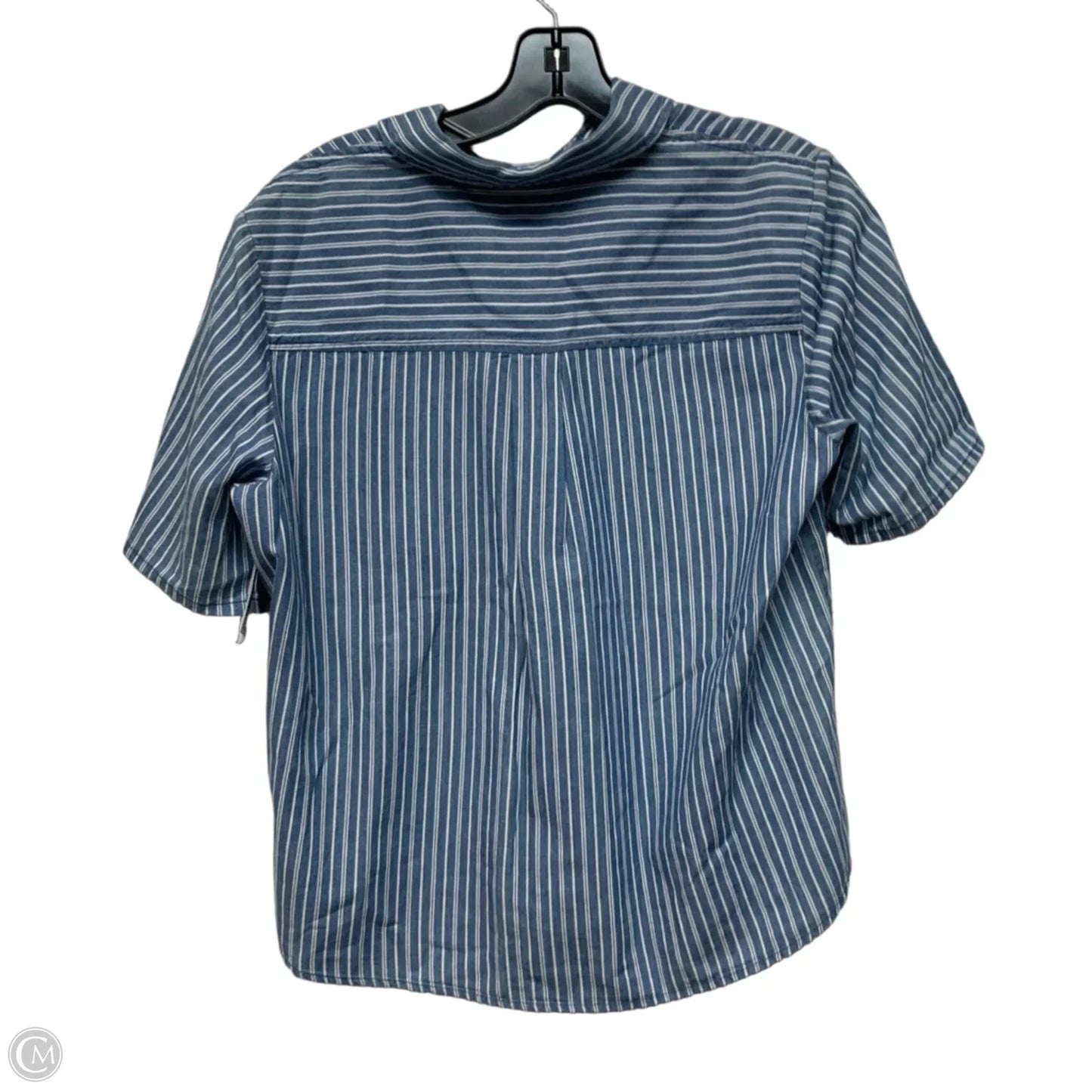 Top Short Sleeve By Jones New York In Blue & White, Size: S