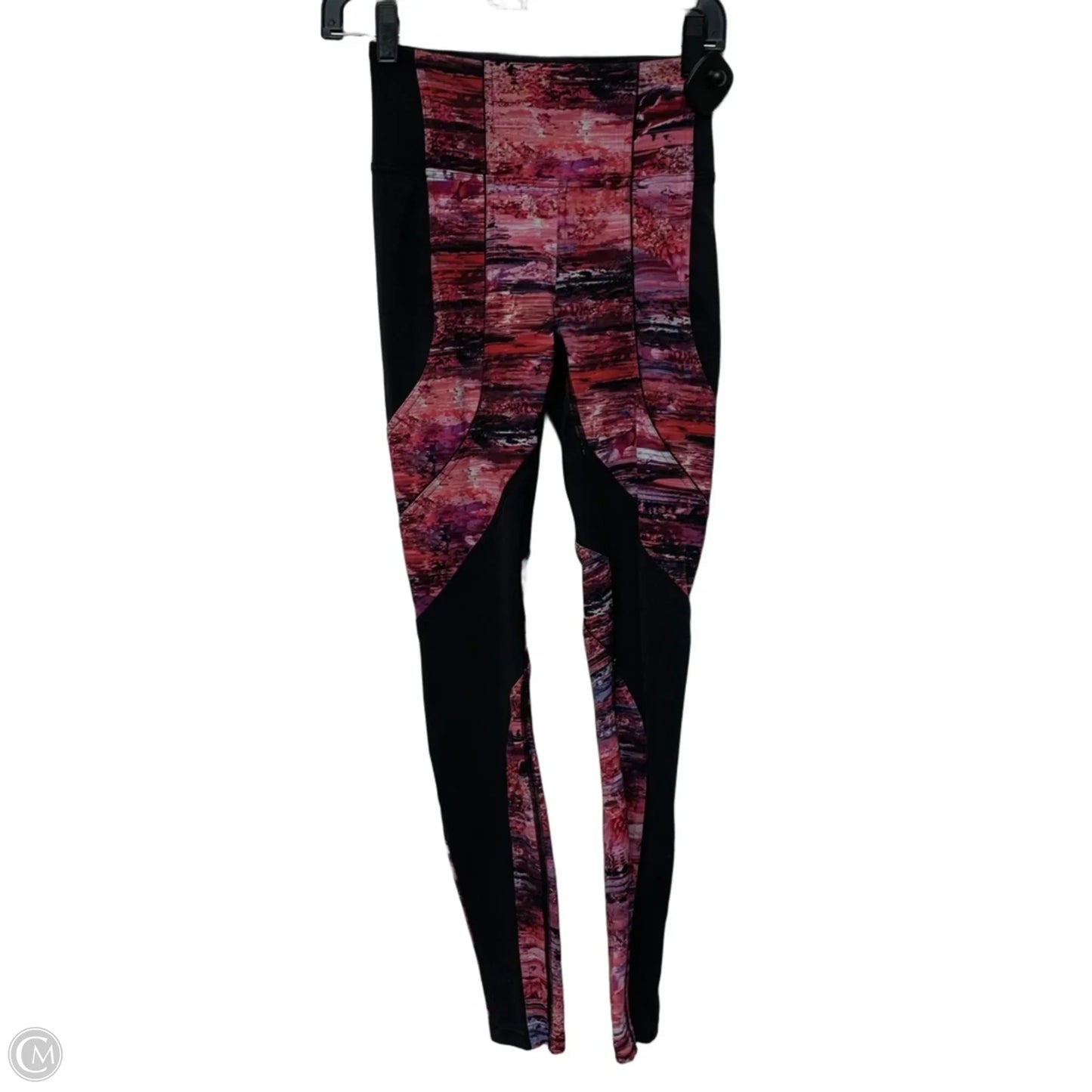Athletic Leggings By Lululemon In Black & Pink, Size: S