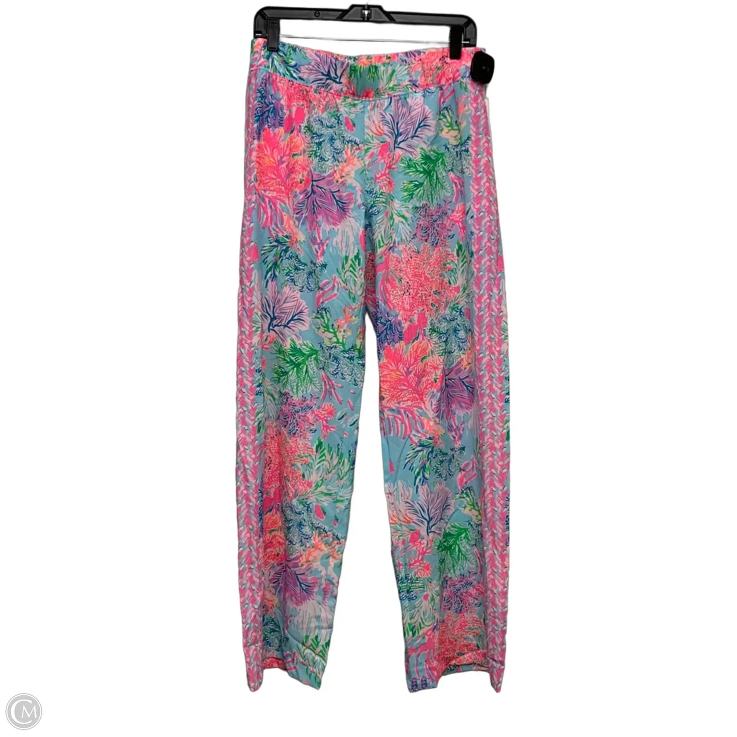 Pants Designer By Lilly Pulitzer In Blue & Pink, Size: M