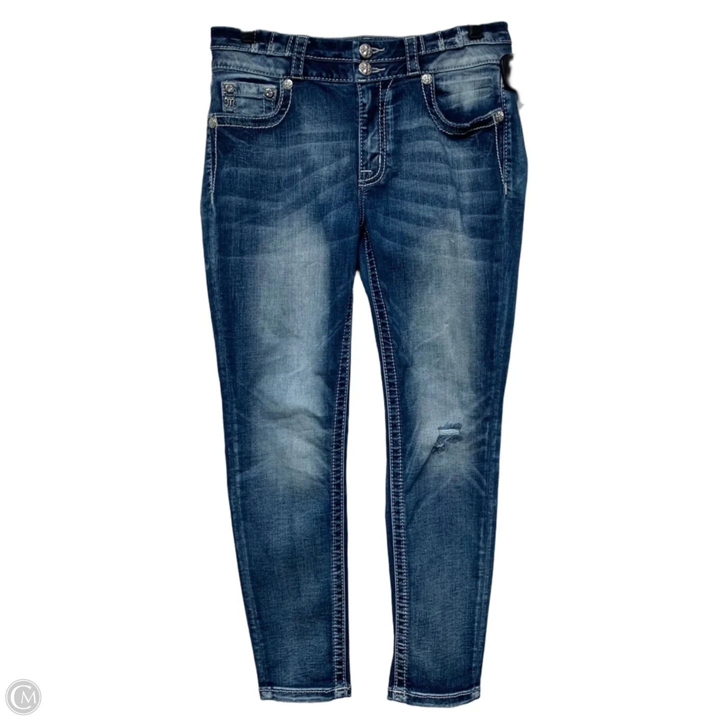 Jeans Skinny By Miss Me In Blue Denim, Size: 10
