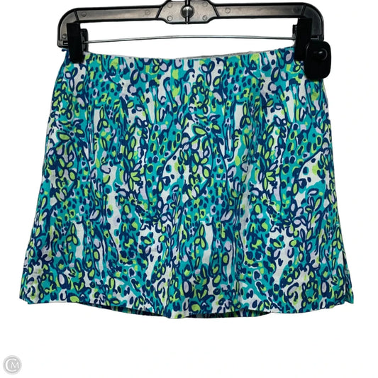 Skort Designer By Lilly Pulitzer In Blue & Green, Size: 0