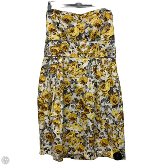 Dress Casual Short By B. Smart In Grey & Yellow, Size: Xl