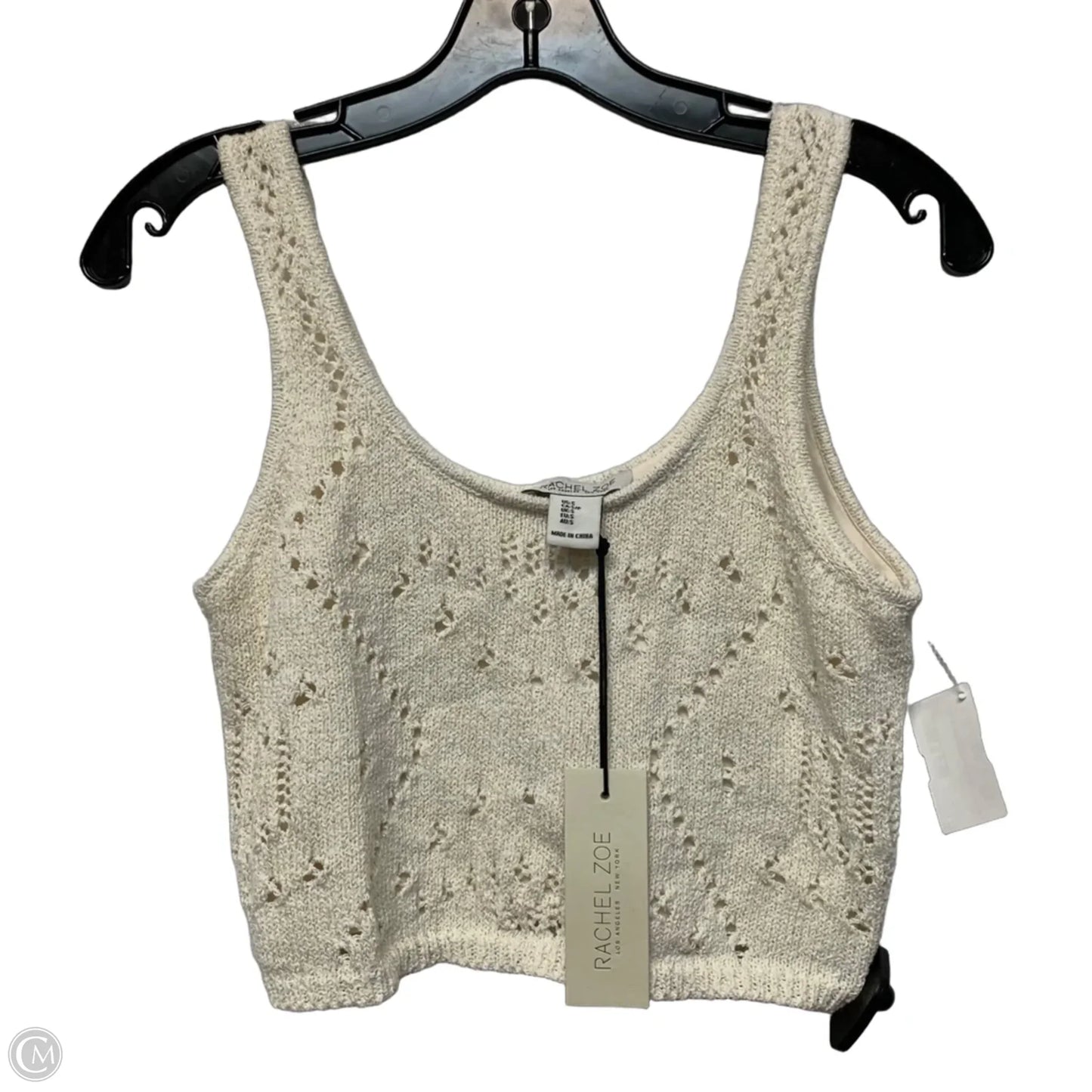 Top Sleeveless By Rachel Zoe In Gold & White, Size: S