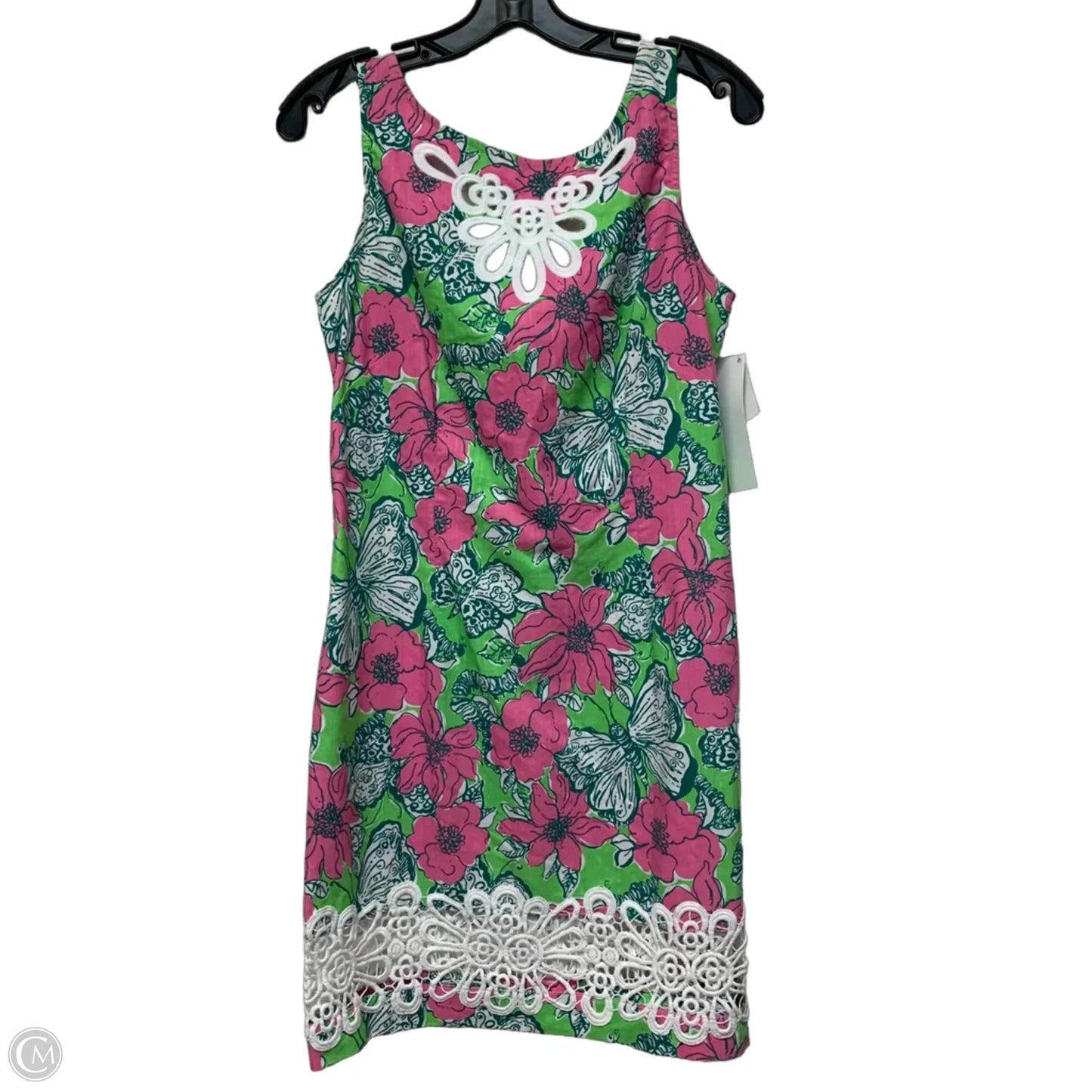 Dress Designer By Lilly Pulitzer In Green & Pink, Size: M