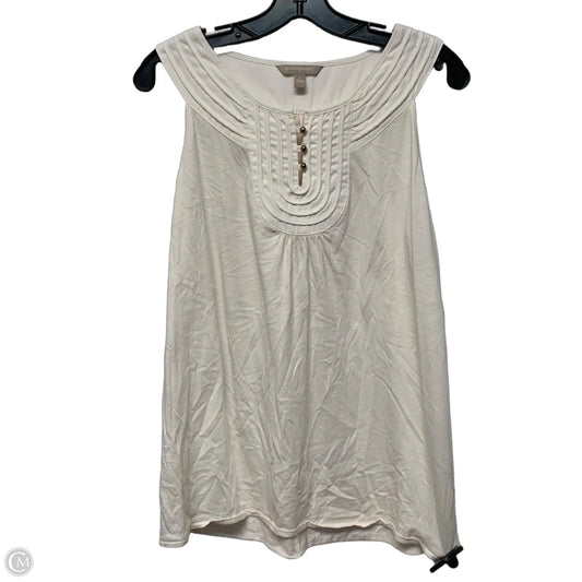 Top Sleeveless By Banana Republic In Cream, Size: L