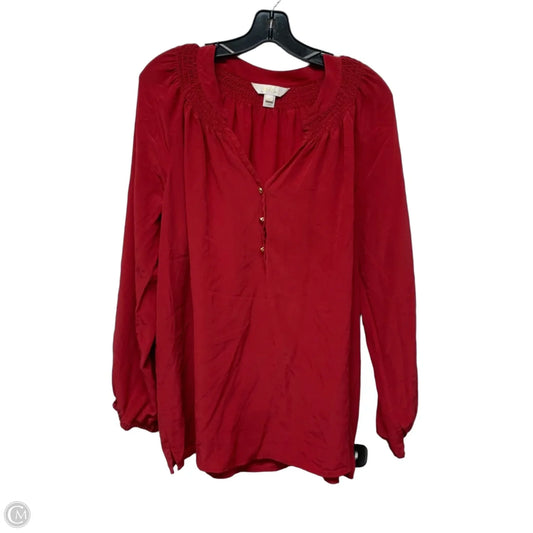 Top Long Sleeve Designer By Lilly Pulitzer In Red, Size: Xxl