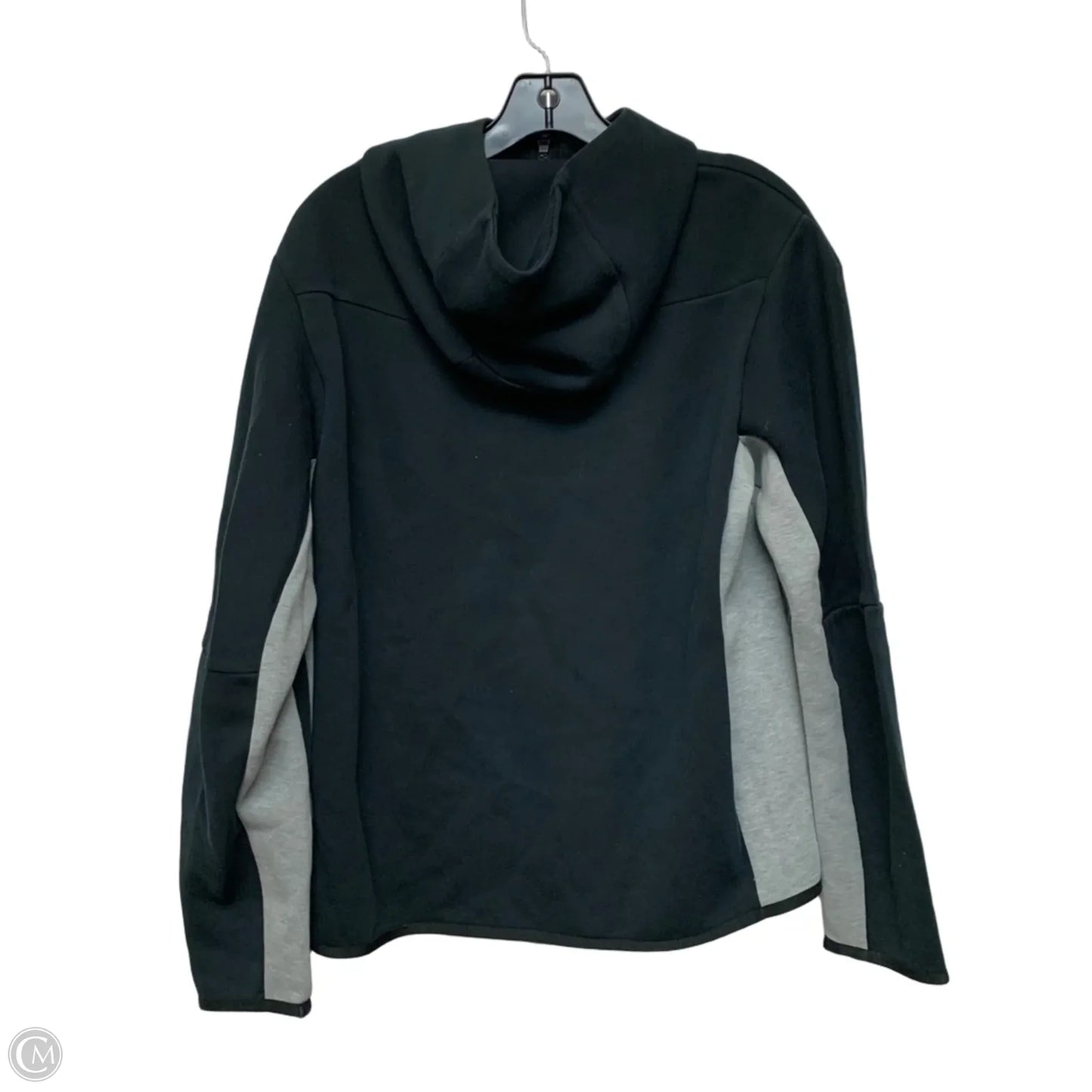 Athletic Jacket By Nike Apparel In Black & Grey, Size: M