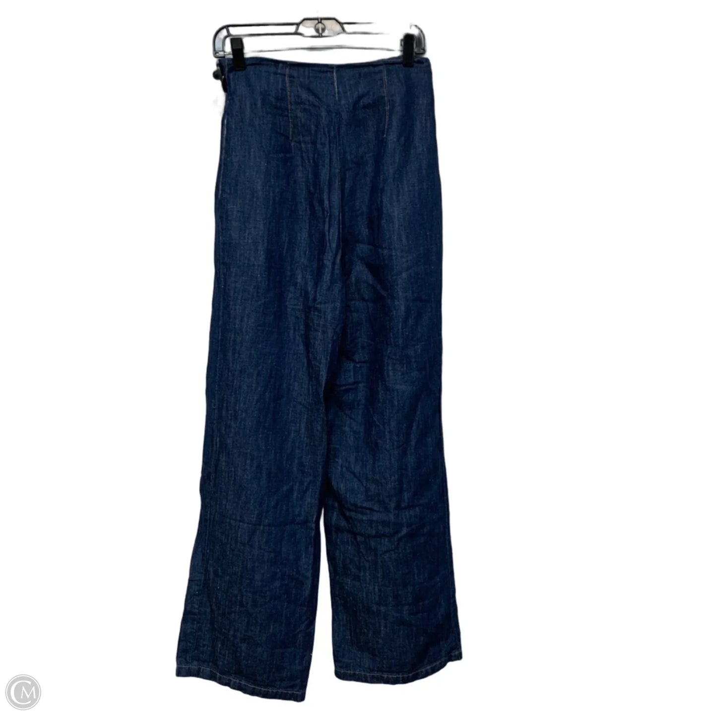 Jeans Wide Leg By Zara In Blue Denim, Size: Xs