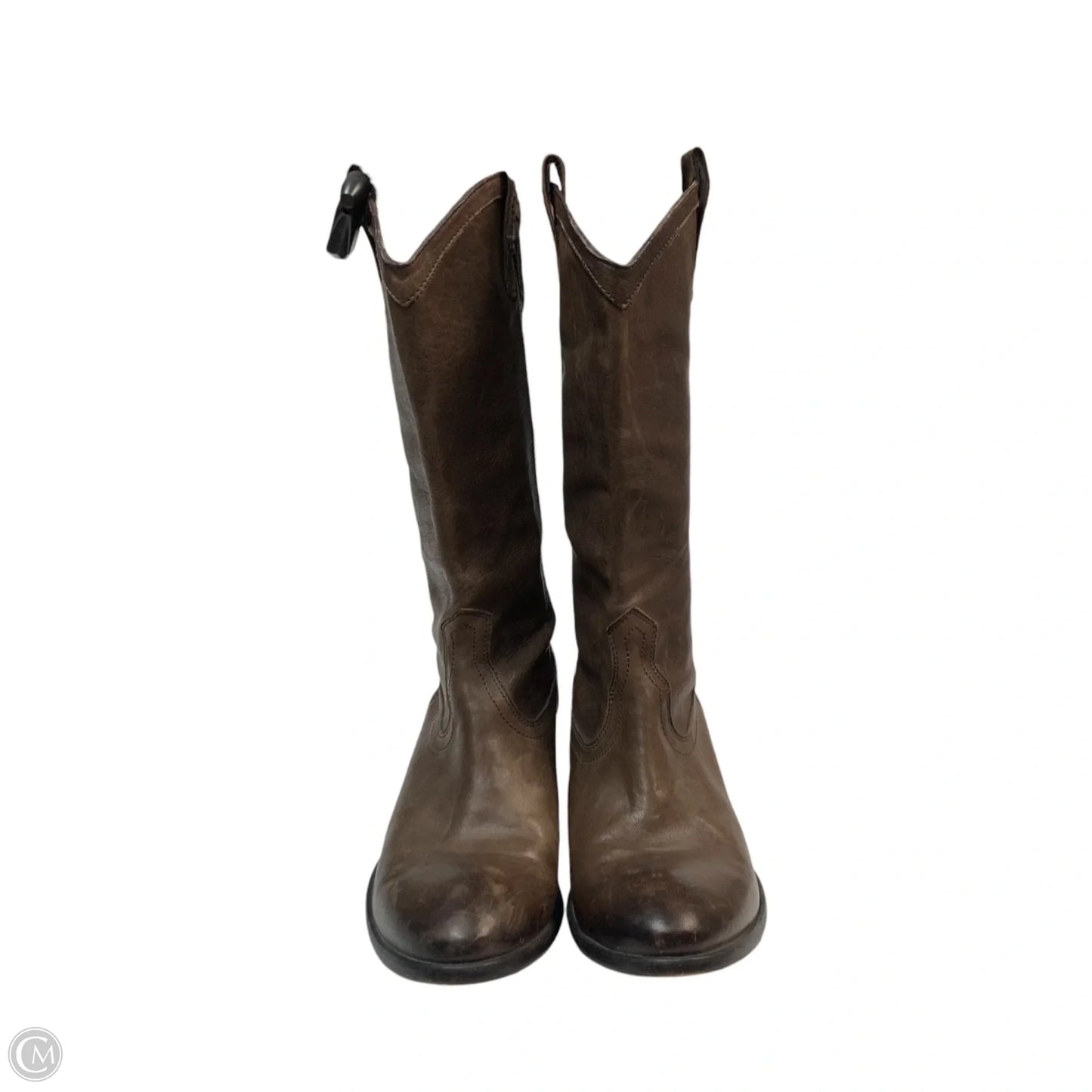 Boots Designer By Frye In Brown, Size: 9.5