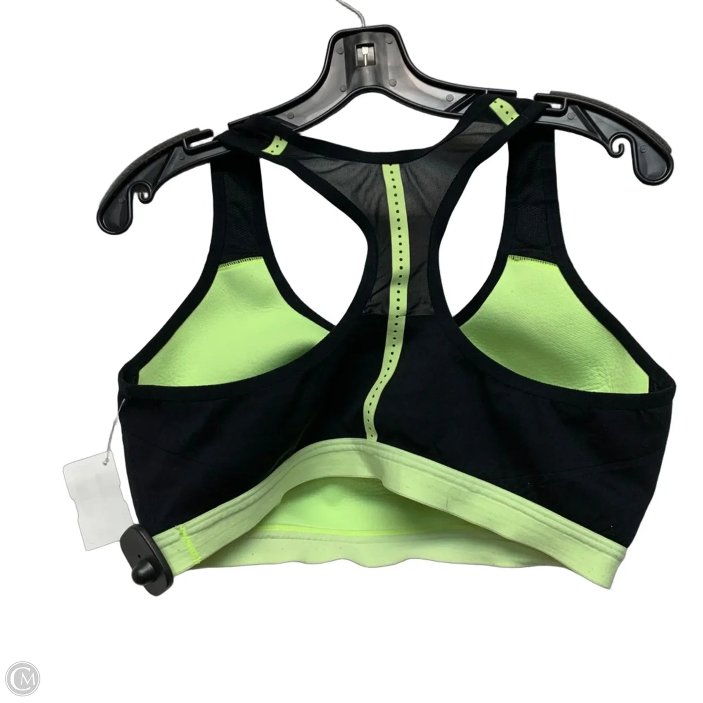 Athletic Bra By Nike Apparel In Black & Green, Size: Xl