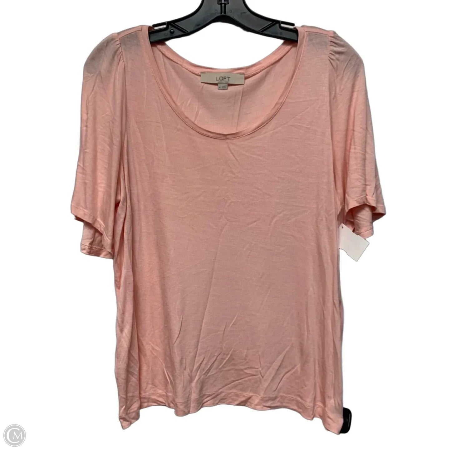 Top Short Sleeve Basic By Loft In Pink, Size: M