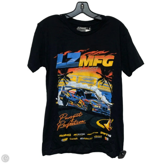Top Short Sleeve By LZMFG In Black & Orange, Size: S