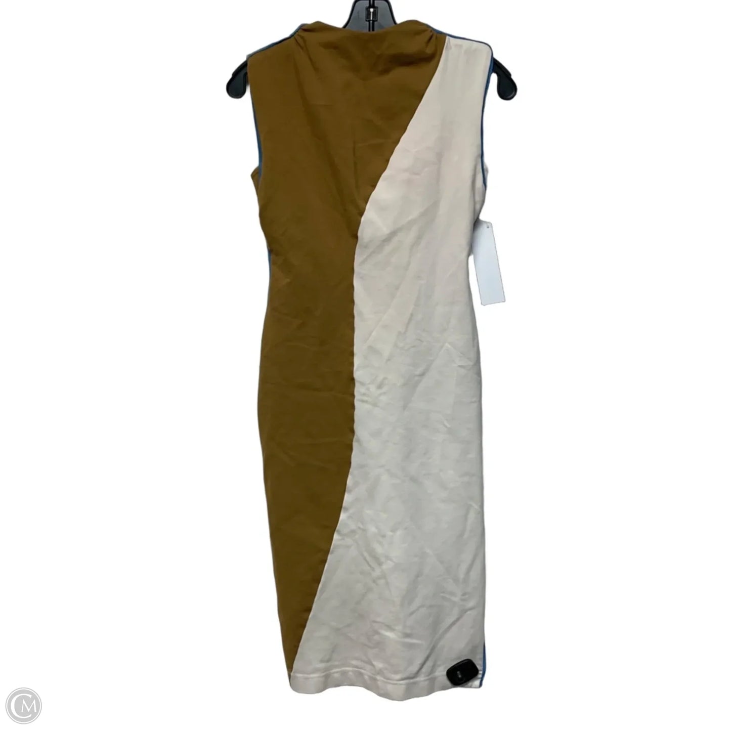 Dress Casual Midi By Maeve In Brown & Cream, Size: Xsp