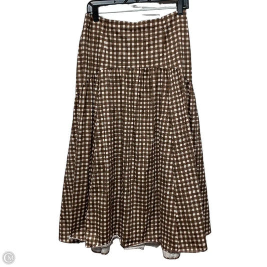 Skirt Maxi By Hutch In Brown & White, Size: 2x