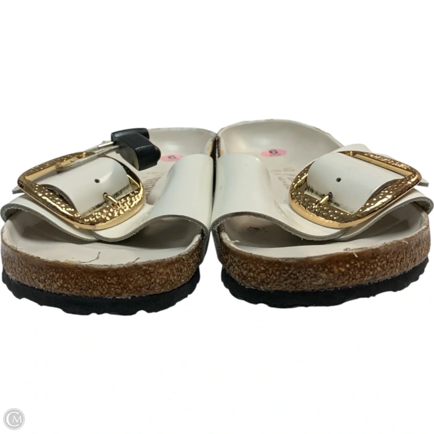 Sandals Flats By Birkenstock In White, Size: 9