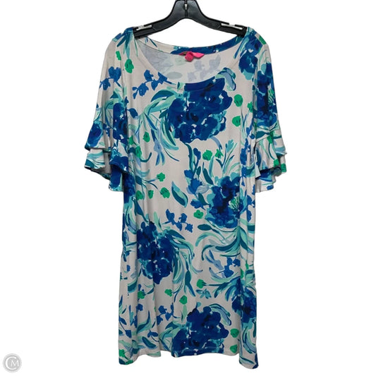 Dress Designer By Lilly Pulitzer In Blue & Green, Size: L