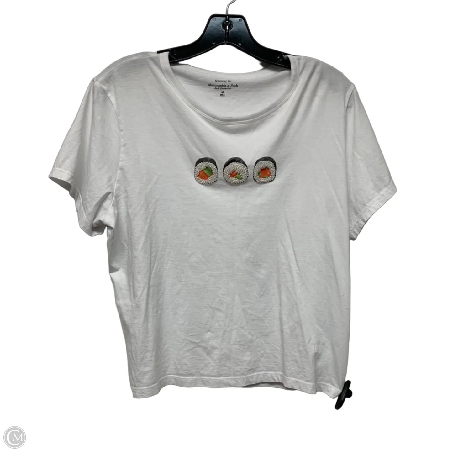 Top Short Sleeve By Abercrombie And Fitch In White, Size: M