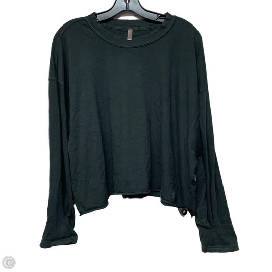 Athletic Top Long Sleeve Crewneck By Free People In Grey, Size: M