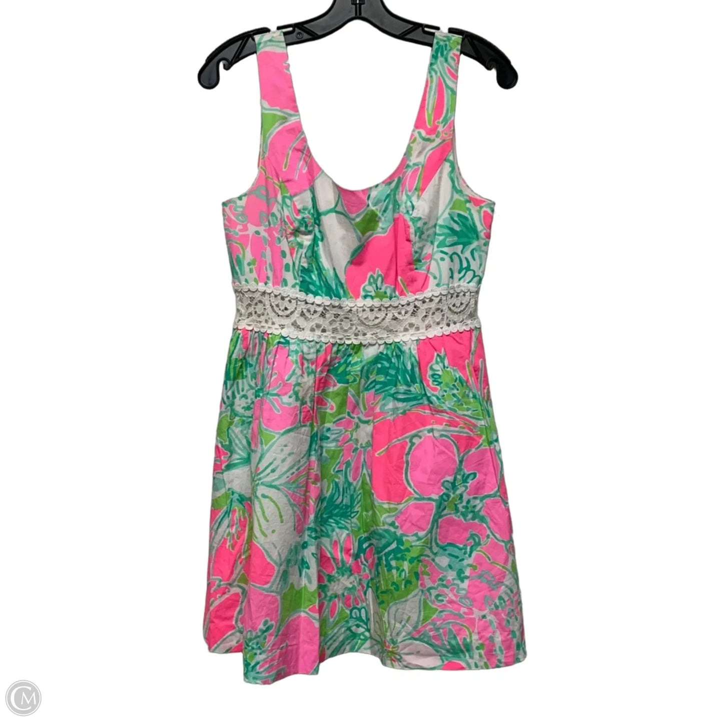 Dress Designer By Lilly Pulitzer In Green & Pink, Size: S