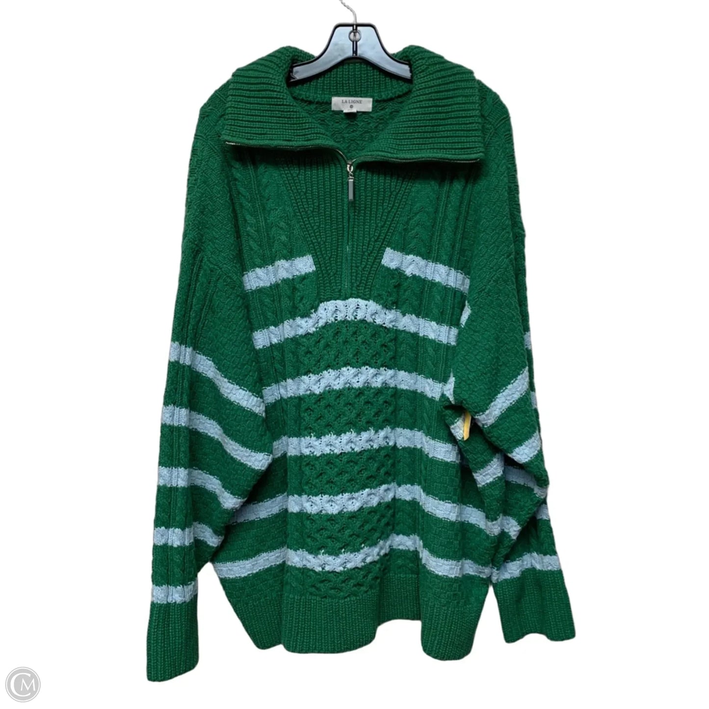 Sweatshirt Collar By La Ligne In Blue & Green, Size: 4x