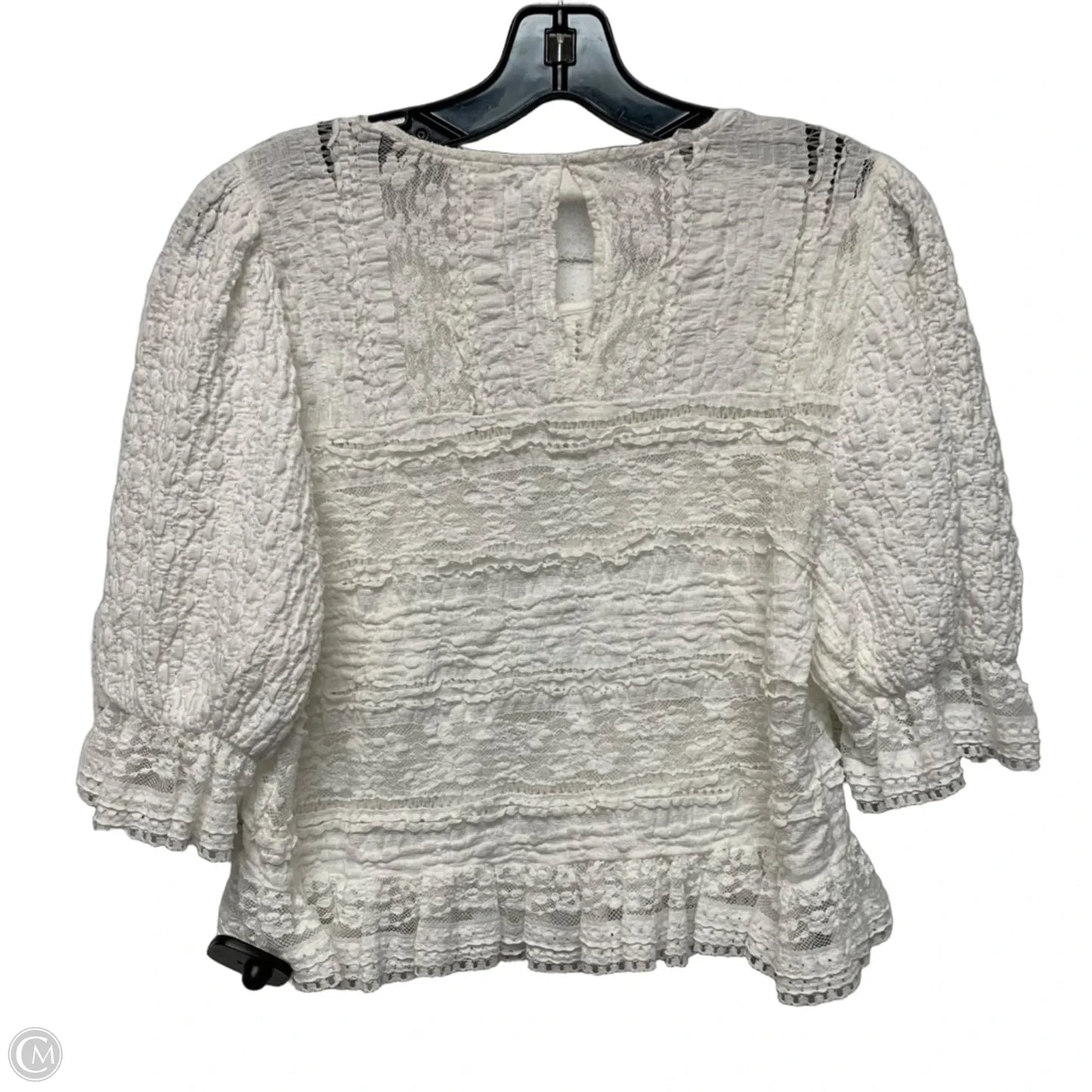 Top Long Sleeve By Anthropologie In White, Size: M