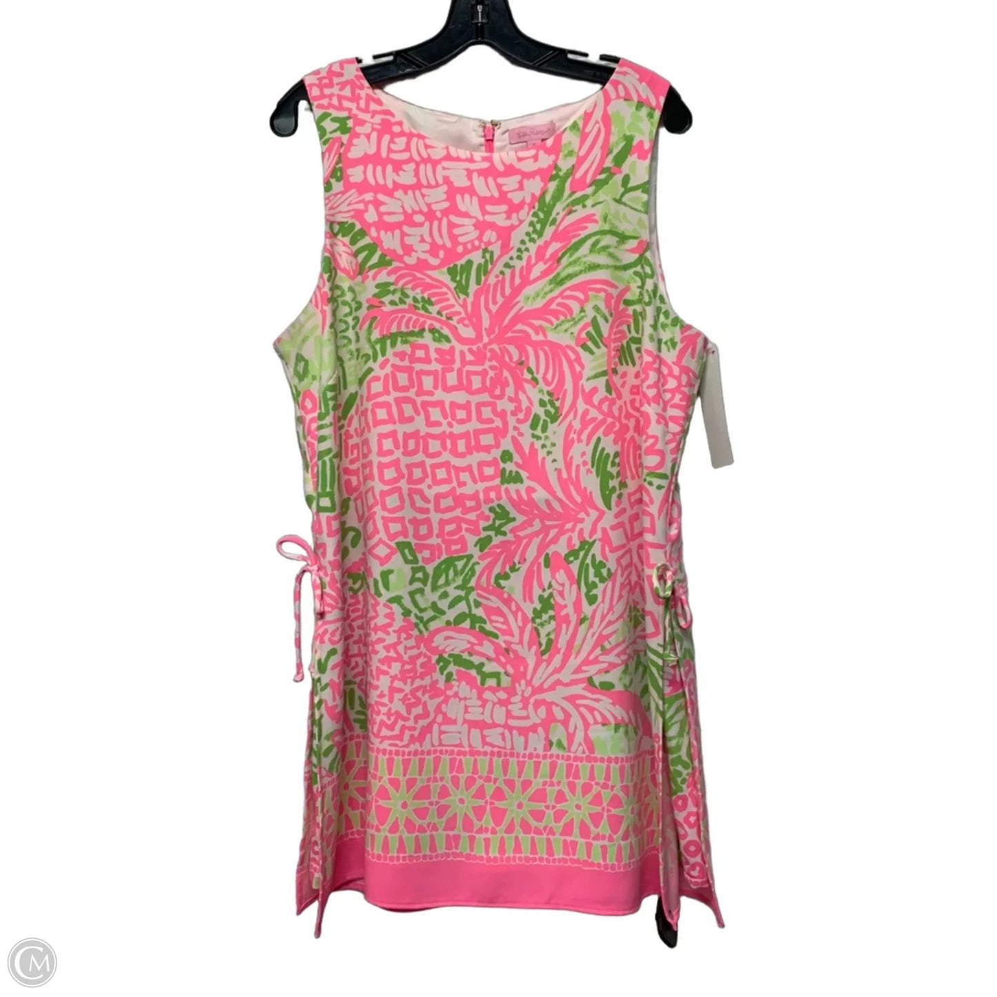 Dress Designer By Lilly Pulitzer In Green & Pink, Size: Xl