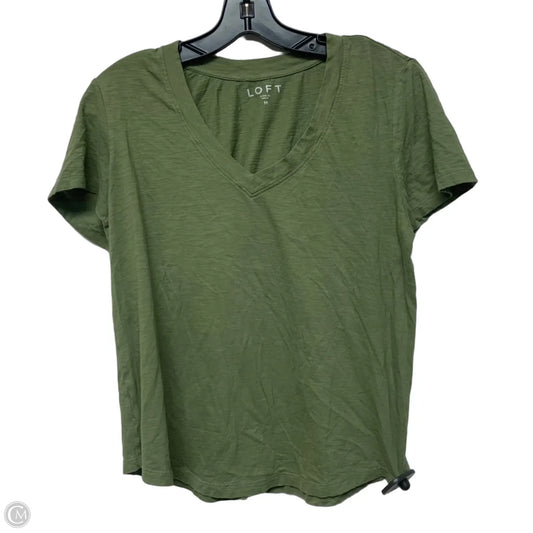 Top Short Sleeve Basic By Loft In Green, Size: M