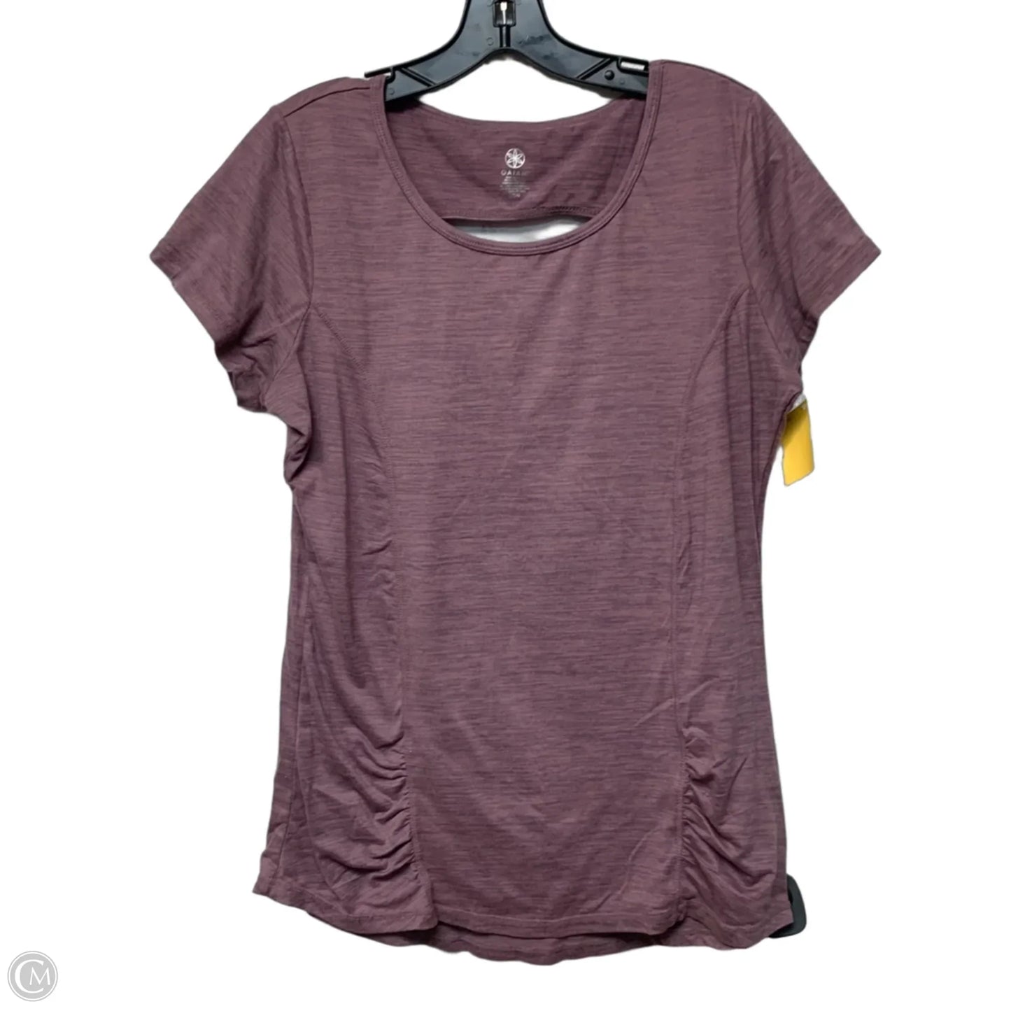 Athletic Top Short Sleeve By Gaiam In Purple, Size: L