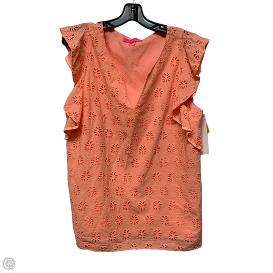Top Sleeveless Designer By Lilly Pulitzer In Pink, Size: Xl