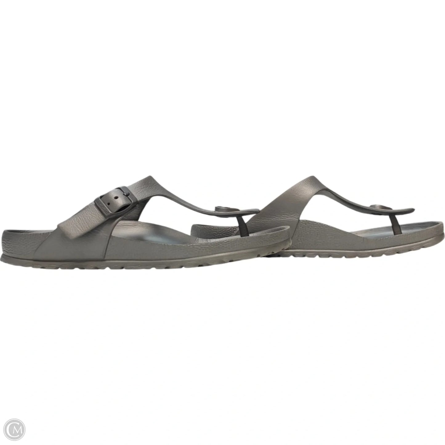 Sandals Flats By Birkenstock In Grey, Size: 8
