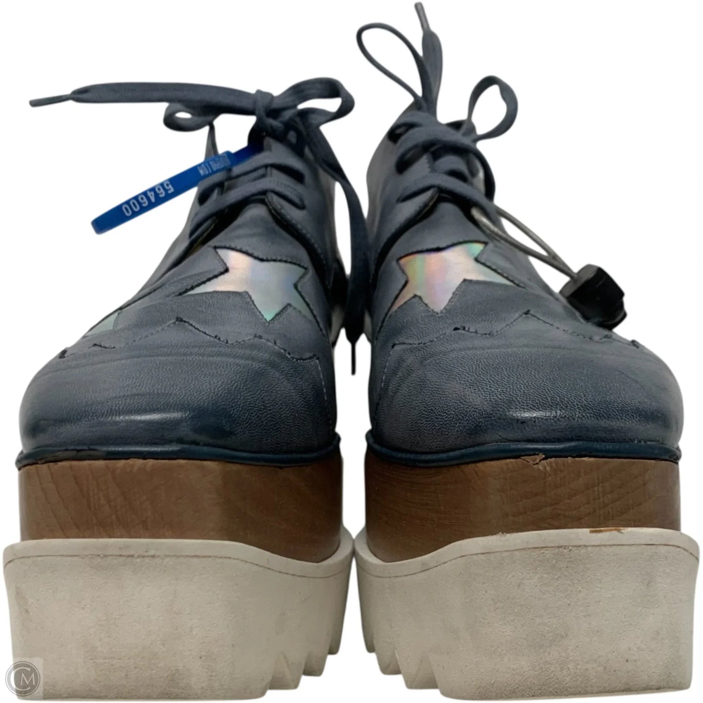 Shoes Luxury Designer By Stella Mccartney In Blue & Brown, Size: 7.5