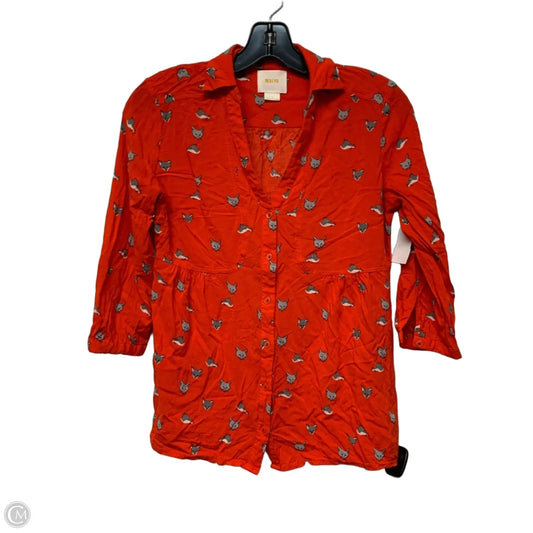 Top 3/4 Sleeve By Maeve In Red, Size: Xs