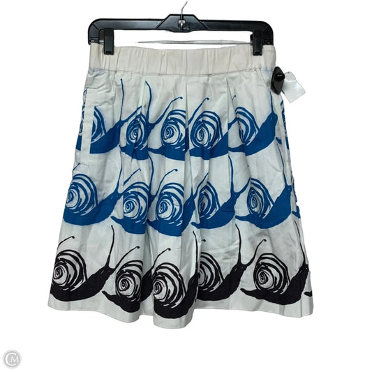 Skirt Mini & Short By Maeve In Blue & White, Size: S