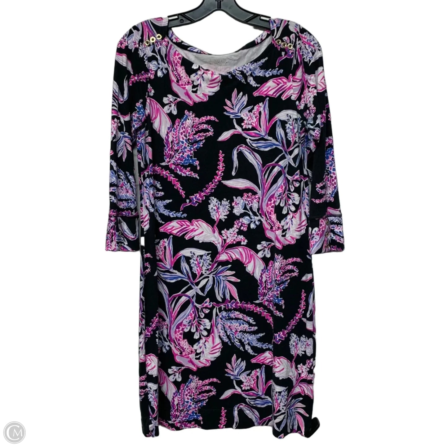 Dress Designer By Lilly Pulitzer In Black & Purple, Size: M