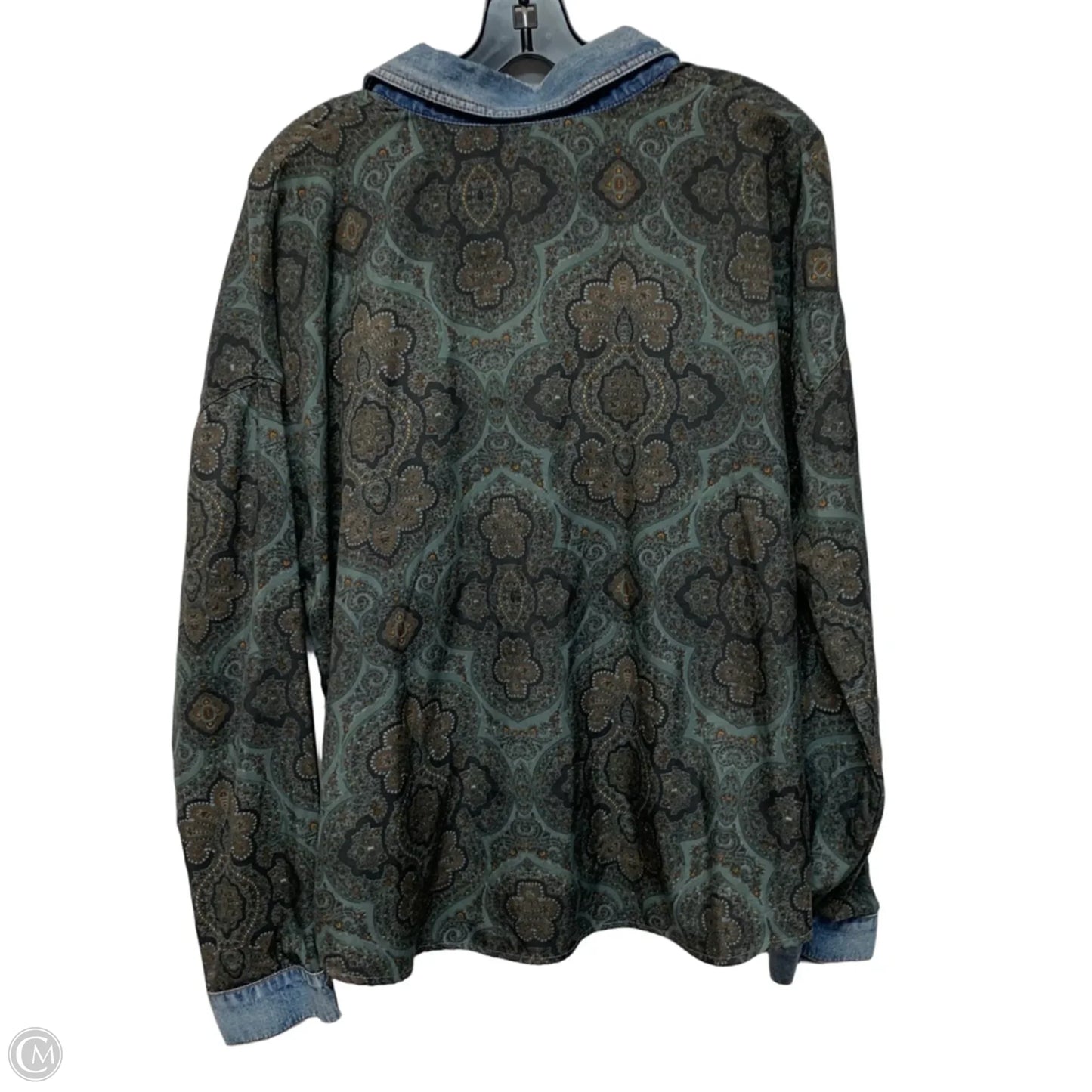 Top Long Sleeve By Free People In Blue & Brown, Size: L