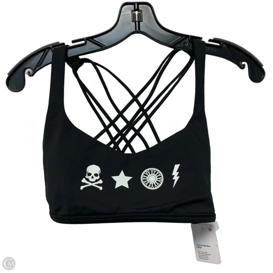 Athletic Bra By Lululemon In Black & White, Size: M