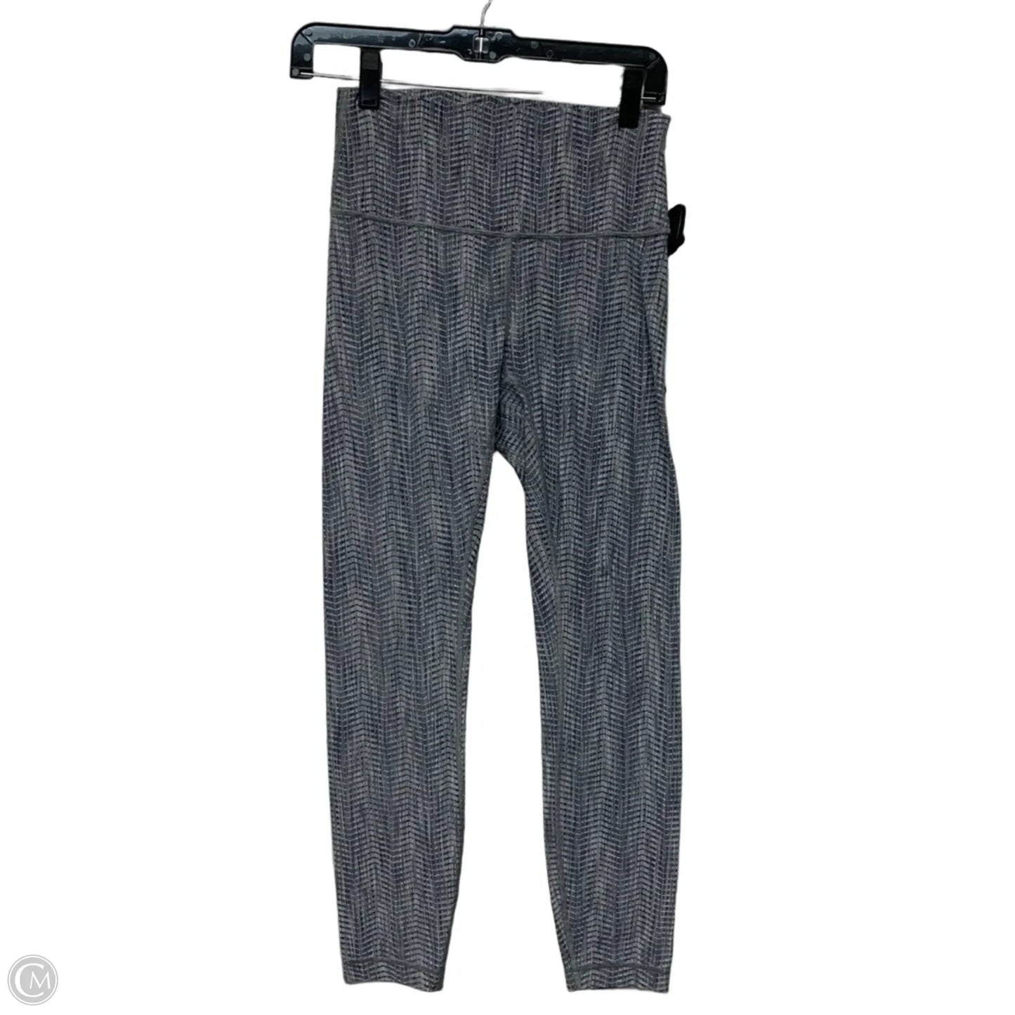 Athletic Leggings By Lululemon In Blue & Grey, Size: S