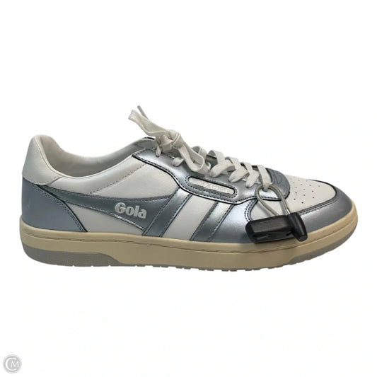 Shoes Sneakers By Gola In Silver & White, Size: 11