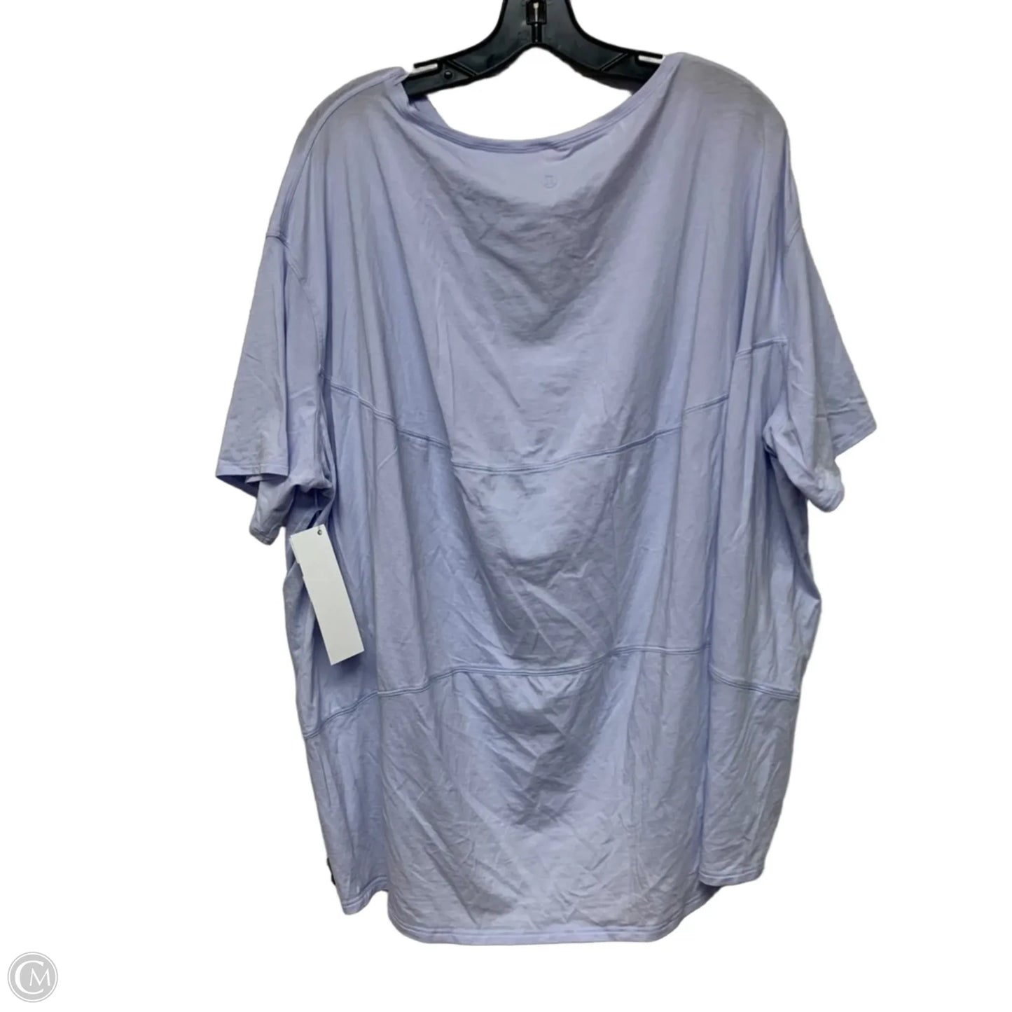 Athletic Top Short Sleeve By Lululemon In Blue, Size: 2x