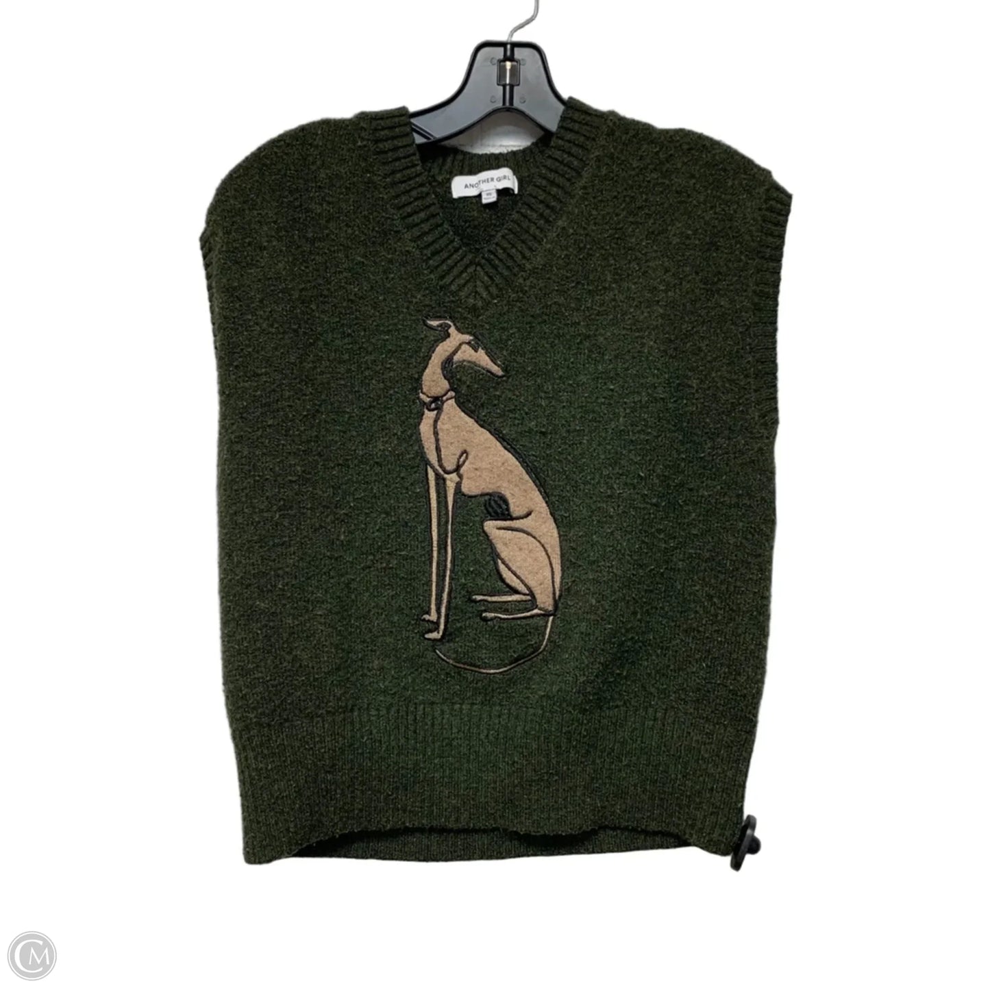 Vest Sweater By Another Girl In Brown & Green, Size: Xs