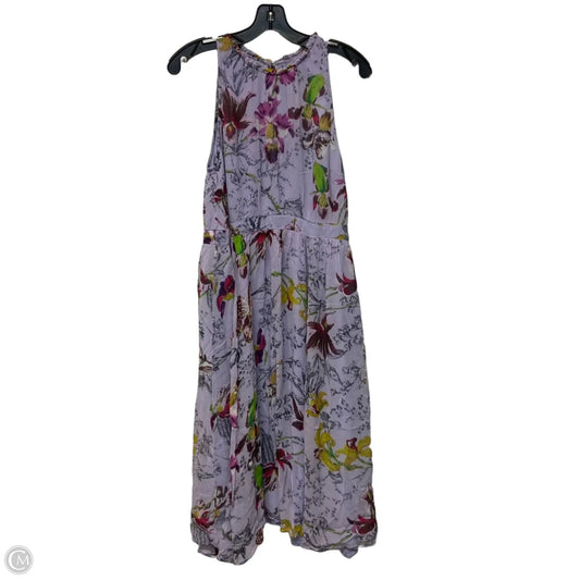 Dress Casual Midi By Anthropologie In Purple, Size: L