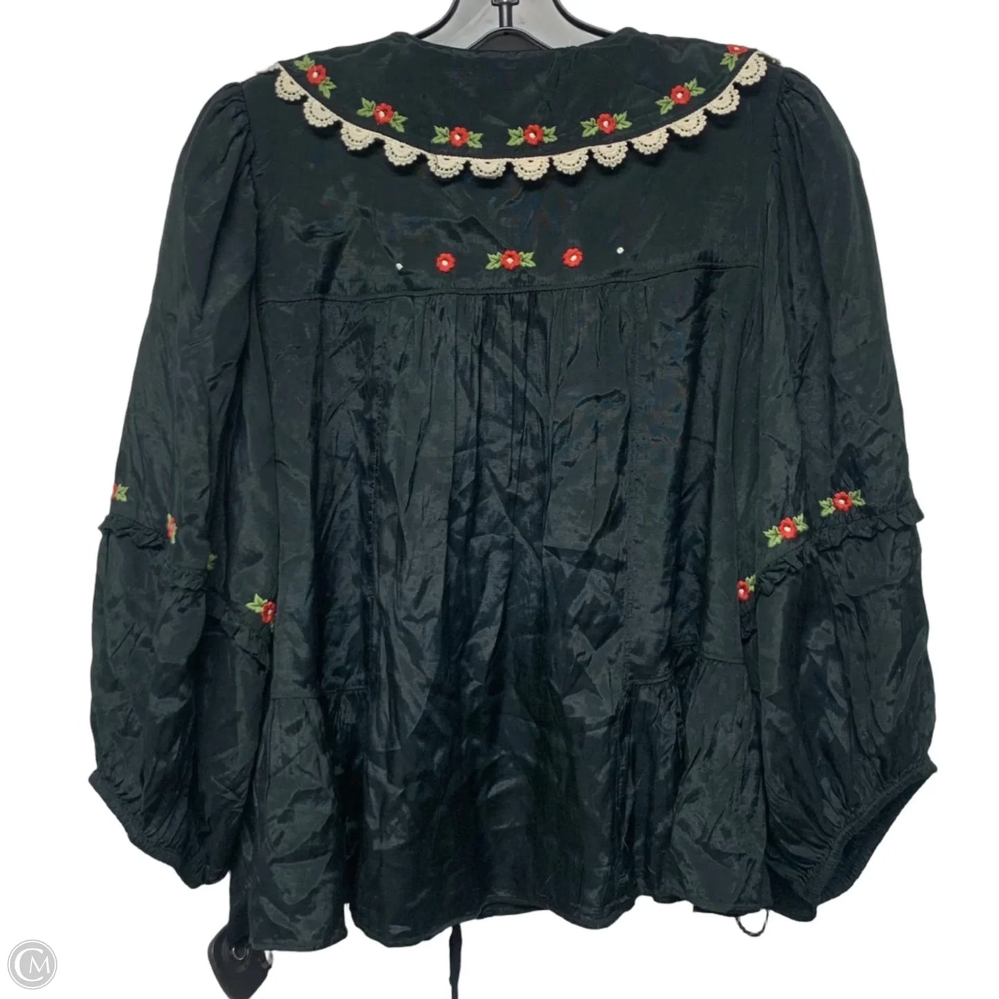 Top Long Sleeve By Free People In Black & Red, Size: S
