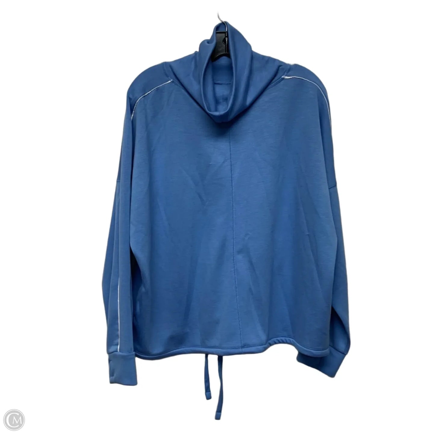 Athletic Top Long Sleeve Collar By Cato In Blue, Size: L