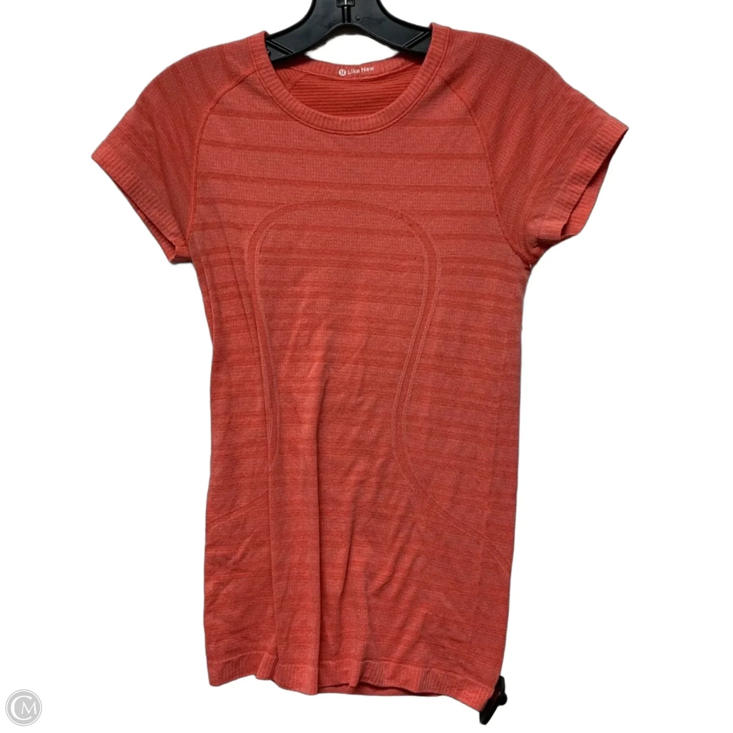 Athletic Top Short Sleeve By Lululemon In Peach, Size: S