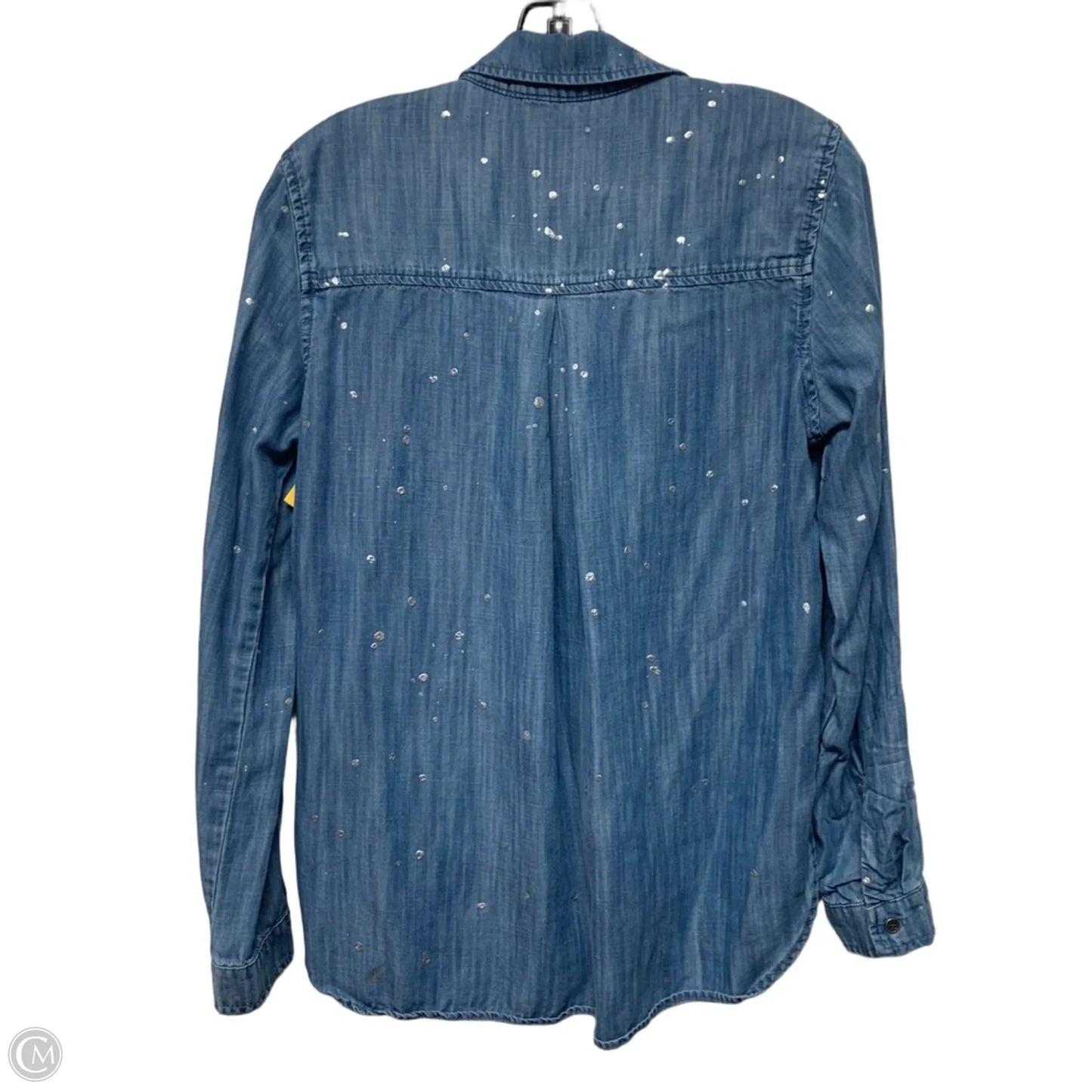 Top Long Sleeve By Cloth & Stone In Blue & Silver, Size: Xs