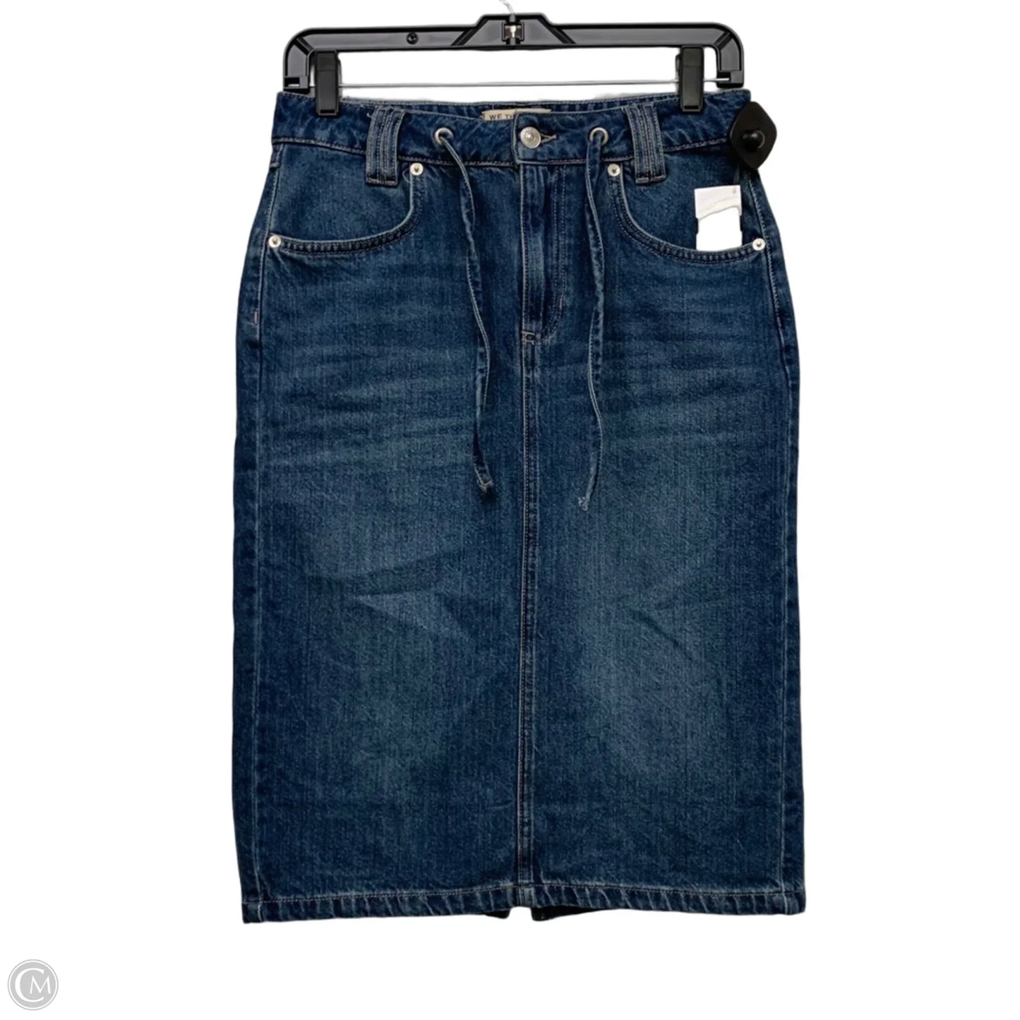 Skirt Midi By Free People In Blue Denim, Size: 2