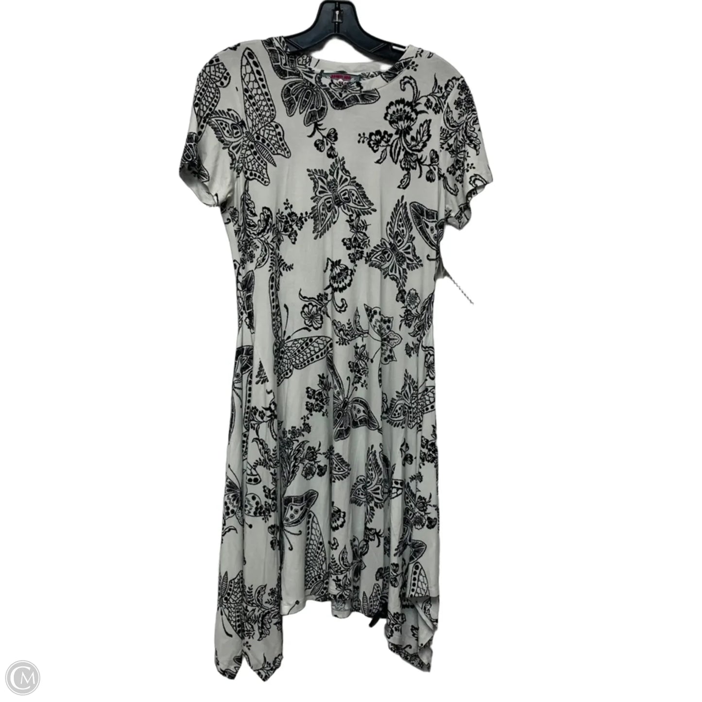 Dress Designer By Johnny Was In Black & White, Size: S