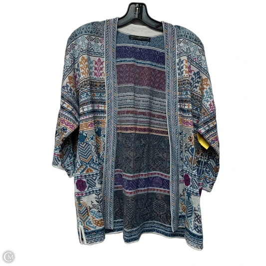 Sweater Cardigan By Peruvian Connection In Blue & Purple, Size: L