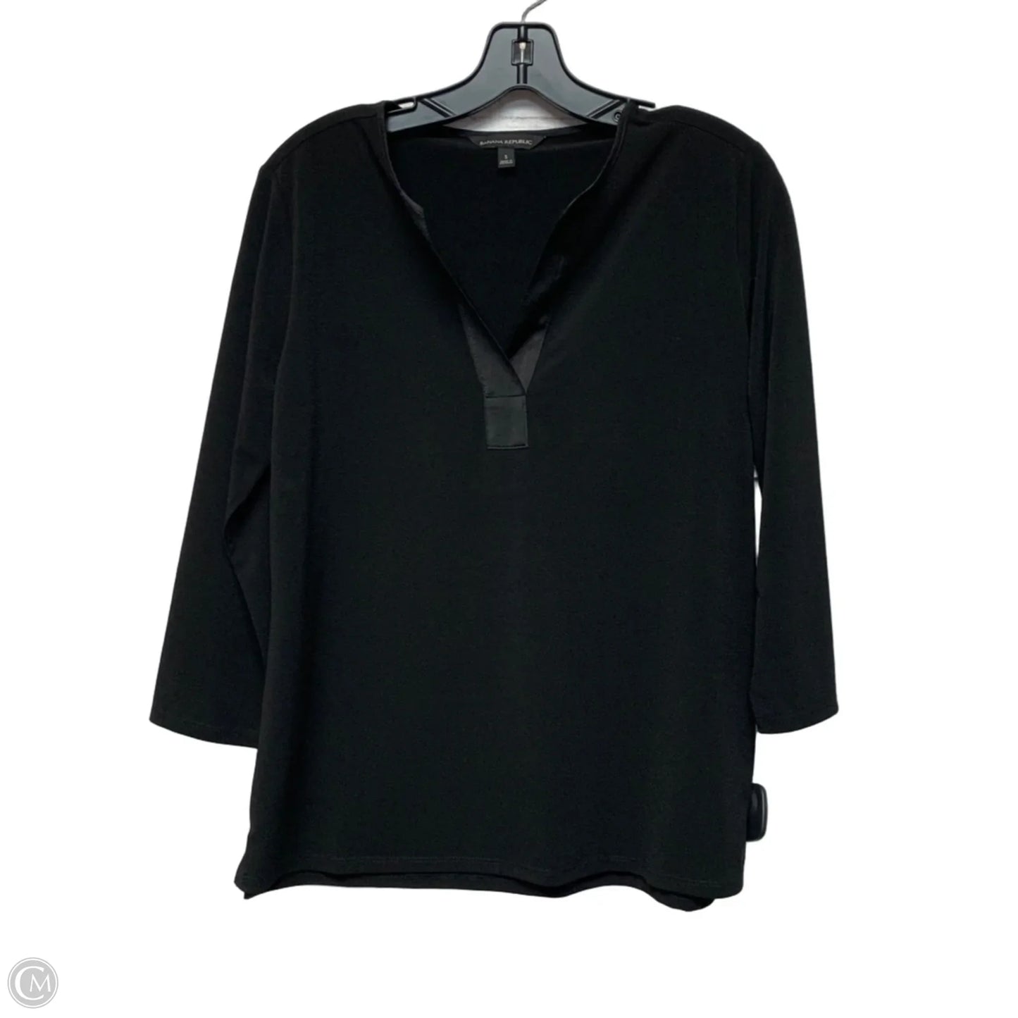 Top Long Sleeve By Banana Republic In Black, Size: S